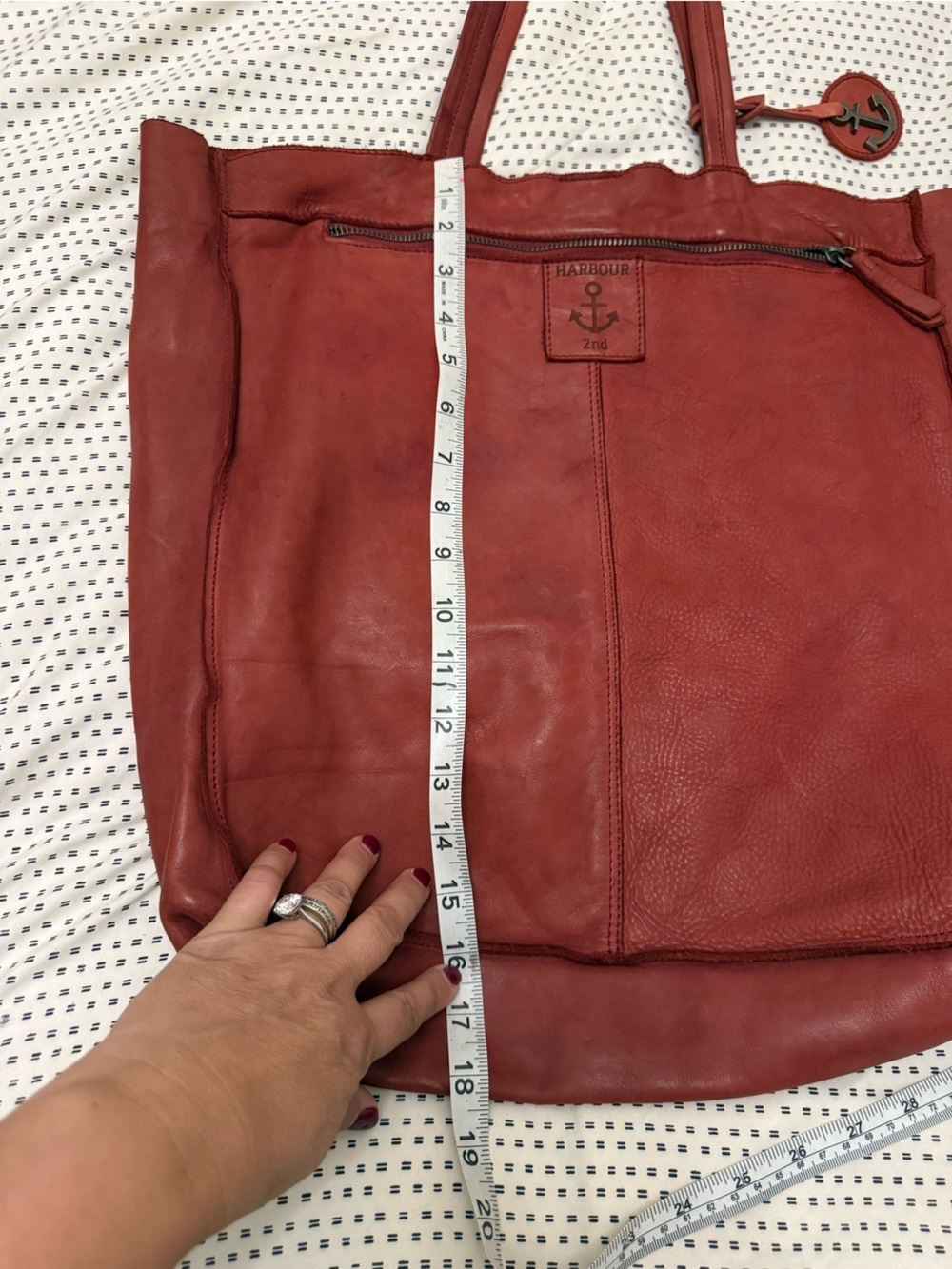 Harbour 2nd Elbe Leather Shopper Tote Bag - Picture 9 of 14